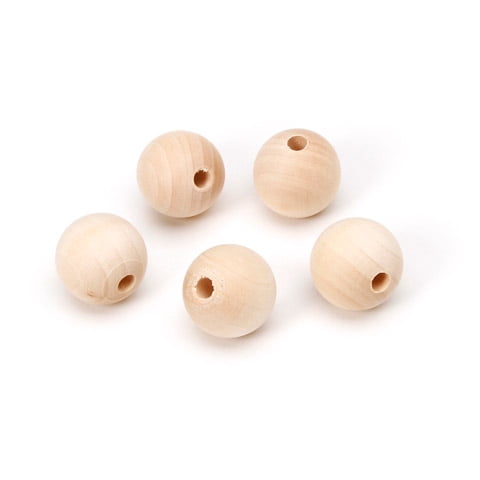 20mm Wood Beads 20 Wooden Balls Natural Round Jewellery Findings 20mm Wood Beads 20 Wooden Balls Natural Round Jewellery Findings